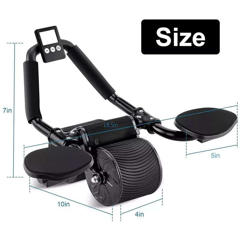 Abdominal Wheel Automatic Rebound Elbow Support Anti-Slip Fitness AB Roller
