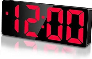 Alarm Clock Led Display Digital Mirror Alarm Clock Battery-Plug-In Alarm Clock