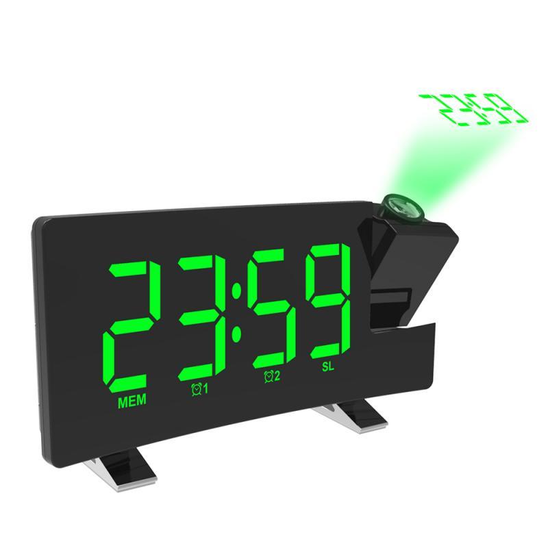 Radio projection alarm clock Large screen LED display electronic clock